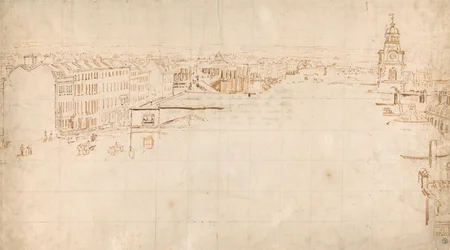 Sketch for the Eidometropolis- Panorama, Great Surrey Street and Christchurch, Southwark